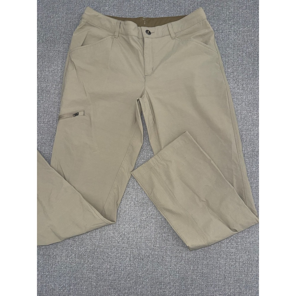 Women's Patagonia 10 Quandary Pants Khaki Tan Stretch Hiking Outdoor Technical